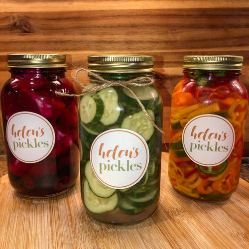 Helen's Pickles Jars
